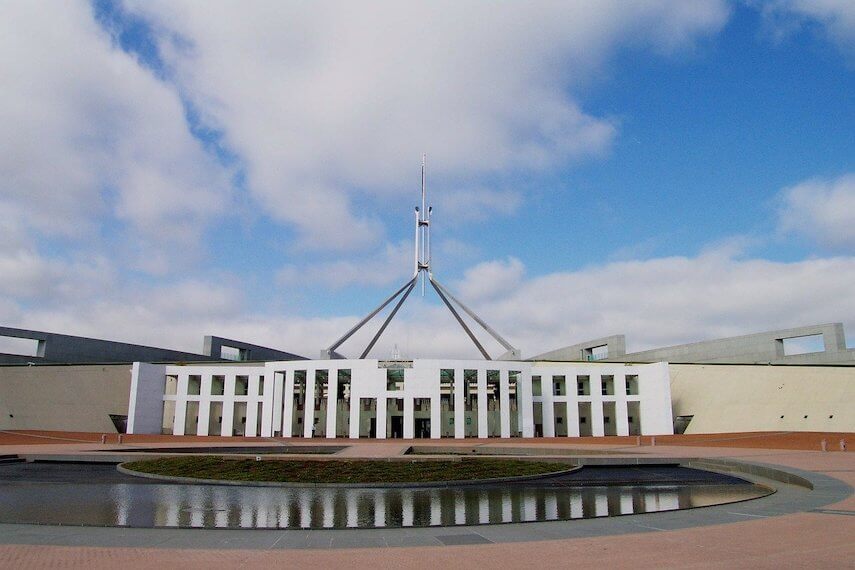 Parliament House in Canberra