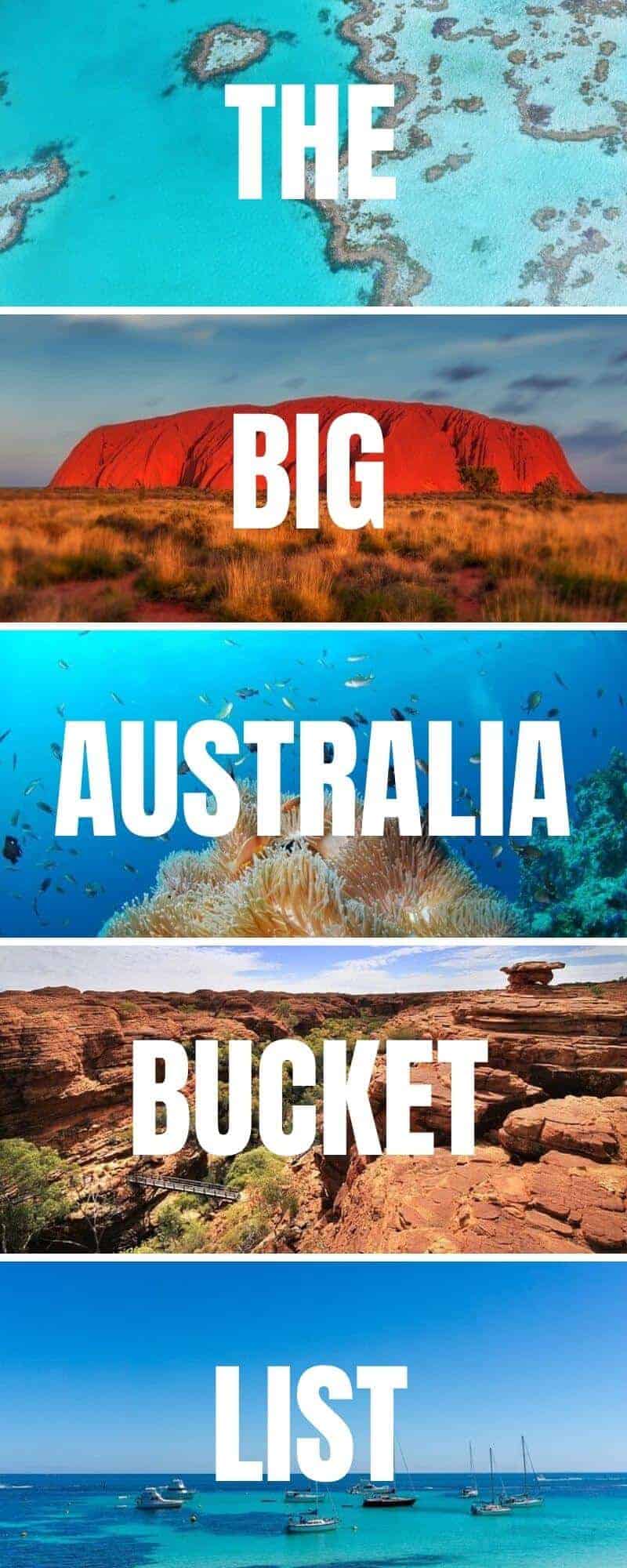 Things to do in Australia - Big Australia Bucket List Pin Image