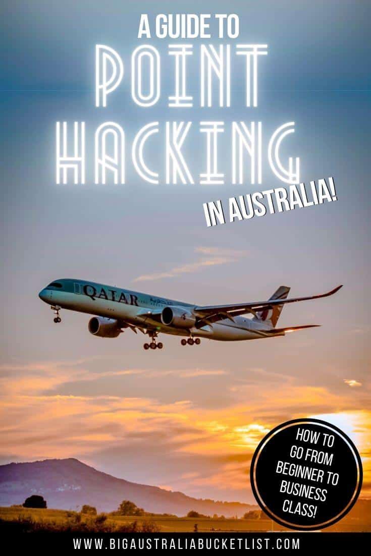 A Guide to Point Hacking in Australia pin image of a plane flying low above the landscape