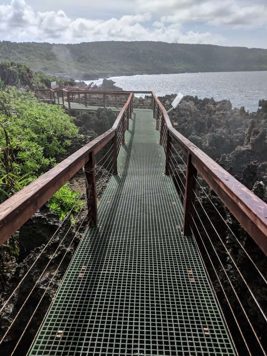 Raised walking track and Boardwalk at the Blowholes