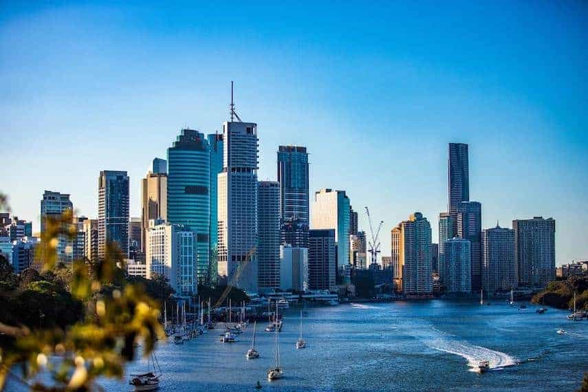 Brisbane CBD from across the Brisbane River