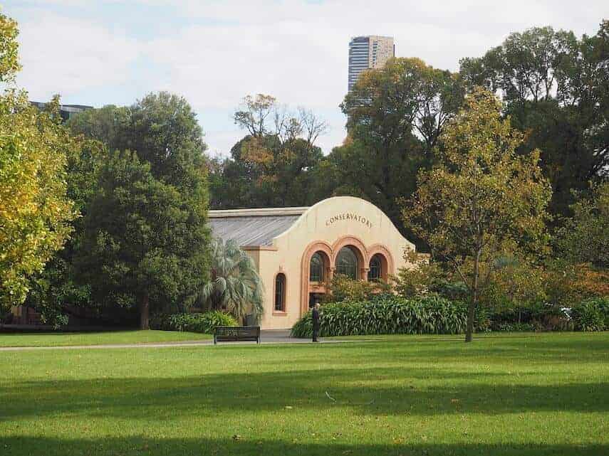 Conservatory building in Fitzroy Gardens, Melbourne