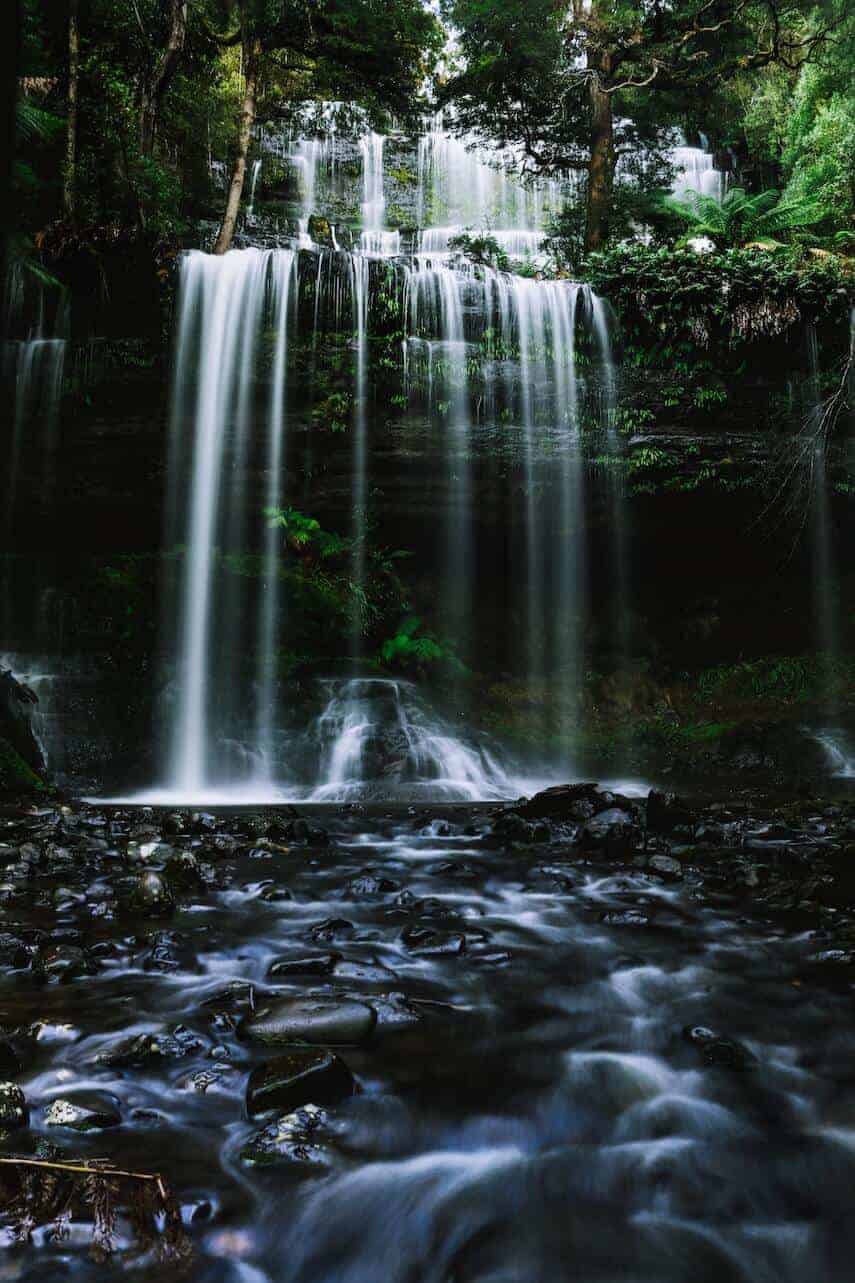 Russell Falls Waterfall in Tasmania