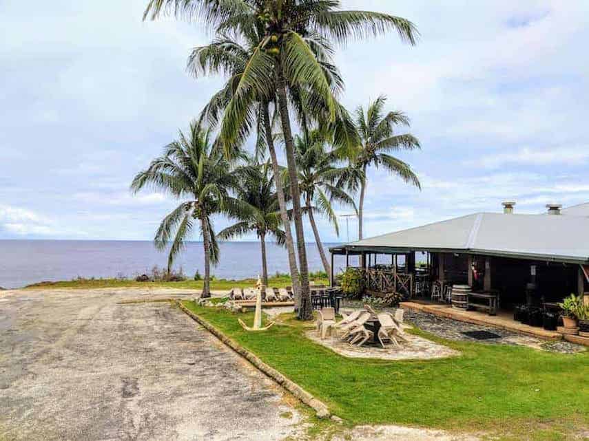 The Golden Bosun Pub on the beach on Christmas Island
