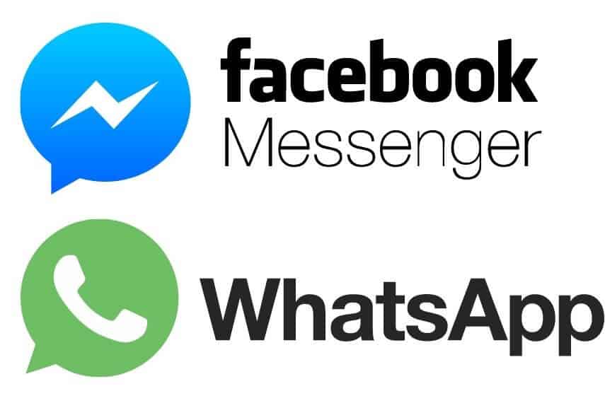 Whatsapp and Facebook Messenger Logos