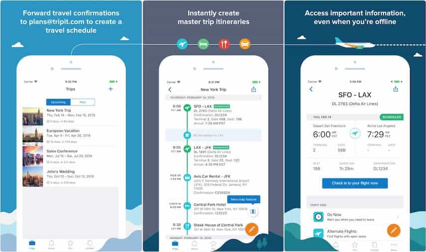 TripIt: Travel Planner App screenshots