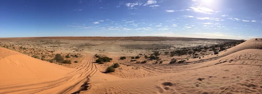Big Red Sand dune near Birdsville in Outback Queensland