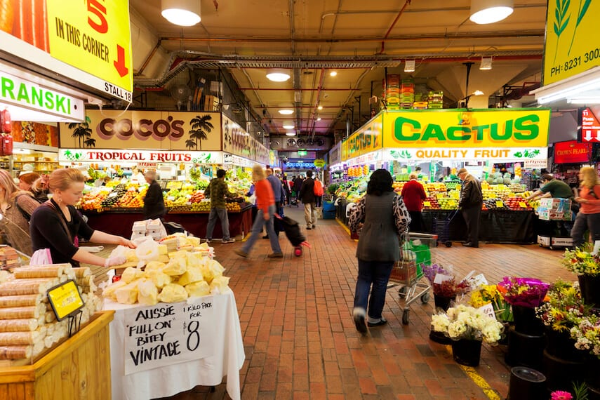 Shops in the Adelaide Central Market